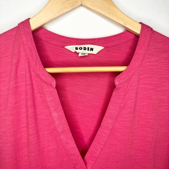 Boden Chloe Jersey V-Neck Sleeveless Midi Dress Terracotta Red Pink Size 8 - Picture 6 of 10